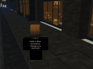 Roblox character alternating left and right turns